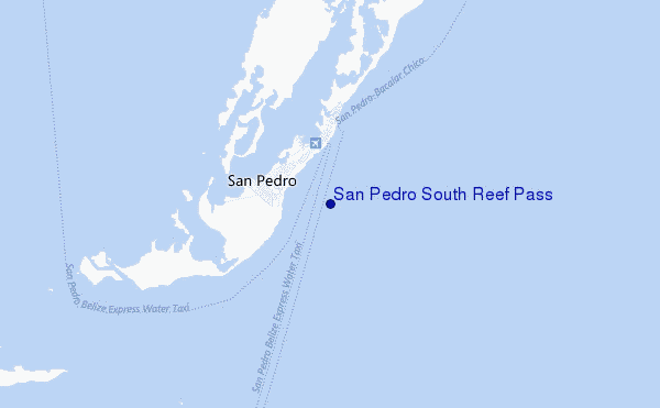 locatiekaart van San Pedro South Reef Pass