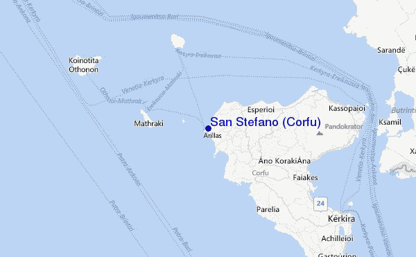 San Stefano (Corfu) Location Map