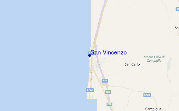 locatiekaart van San Vincenzo