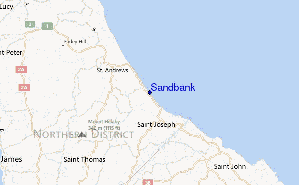 locatiekaart van Sandbank