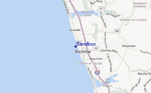 locatiekaart van Sandbox