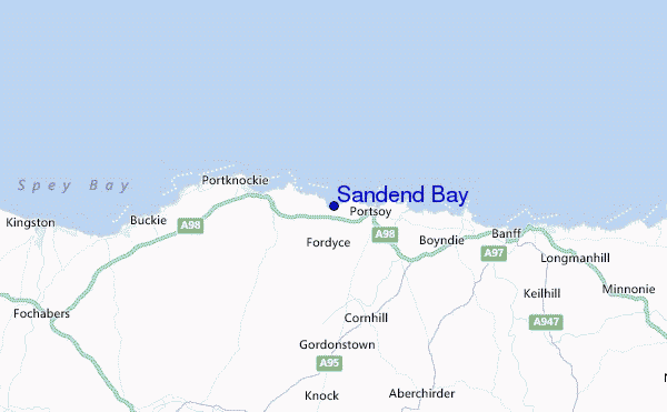 Sandend Bay Location Map