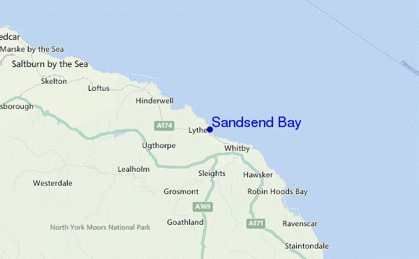 Sandsend Bay Location Map