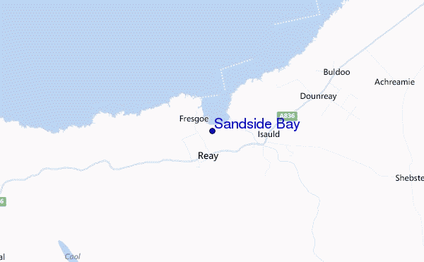 locatiekaart van Sandside Bay