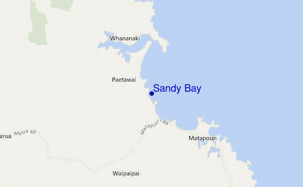 locatiekaart van Sandy Bay