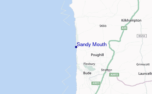 locatiekaart van Sandy Mouth