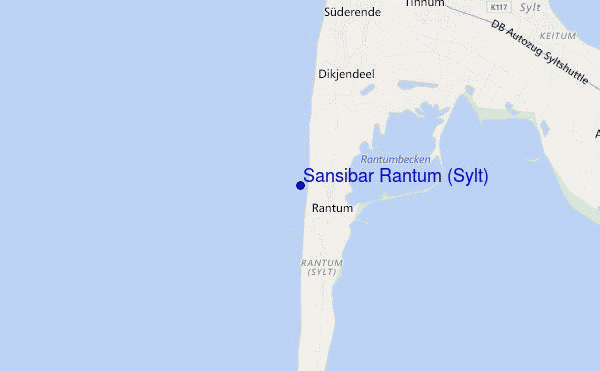 locatiekaart van Sansibar Rantum (Sylt)