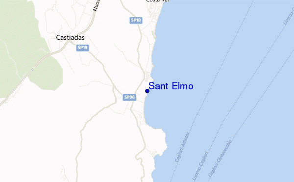 locatiekaart van Sant Elmo