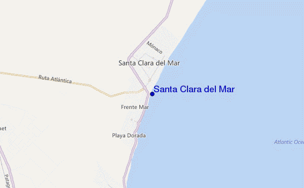 locatiekaart van Santa Clara del Mar