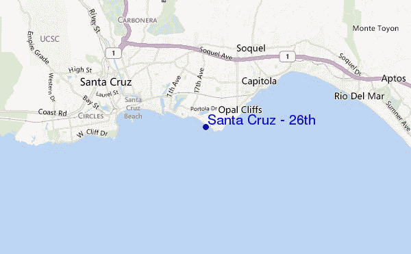 locatiekaart van Santa Cruz - 26th