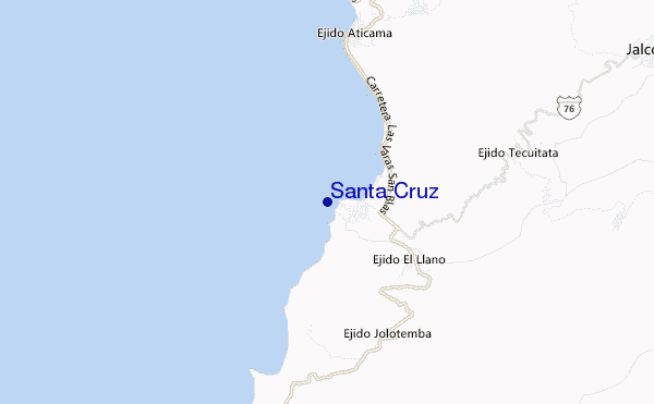 locatiekaart van Santa Cruz