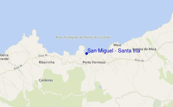 locatiekaart van San Miguel - Santa Iria