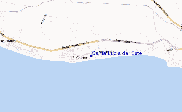 locatiekaart van Santa Lucia del Este