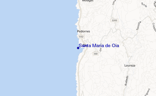 locatiekaart van Santa Maria de Oia