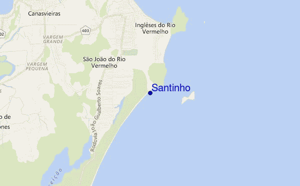 locatiekaart van Santinho