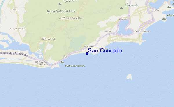 locatiekaart van São Conrado