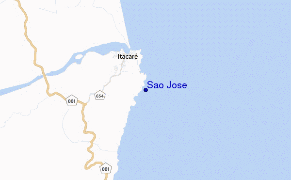 locatiekaart van Sao Jose