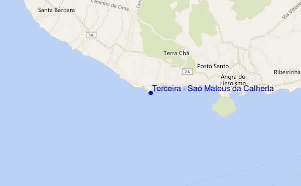 locatiekaart van Terceira - Sao Mateus da Calherta