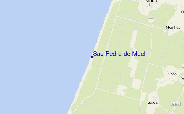 locatiekaart van Sao Pedro de Moel