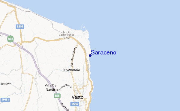 locatiekaart van Saraceno
