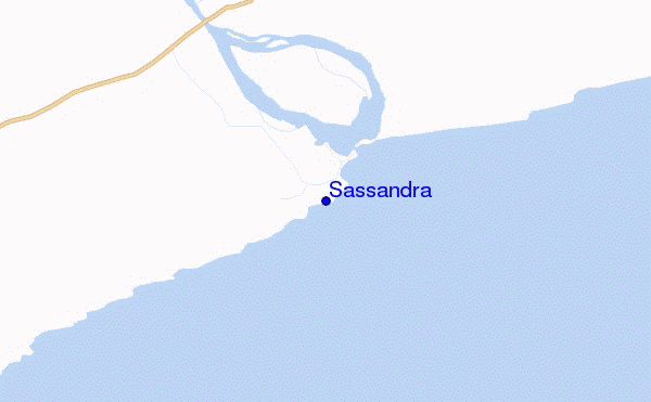 locatiekaart van Sassandra