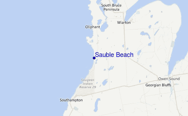 Sauble Beach Location Map