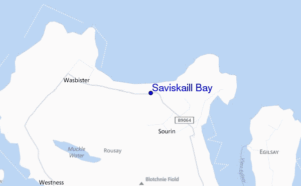 locatiekaart van Saviskaill Bay