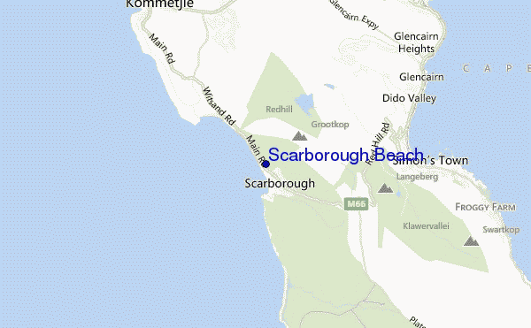 locatiekaart van Scarborough Beach