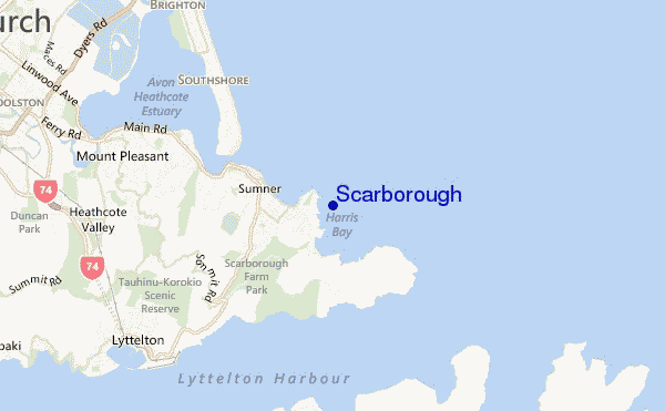 locatiekaart van Scarborough