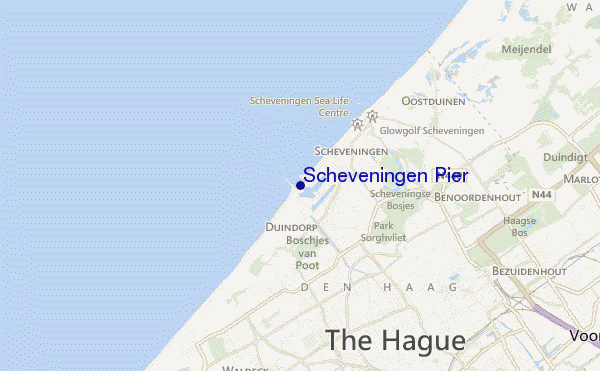 locatiekaart van Scheveningen Pier