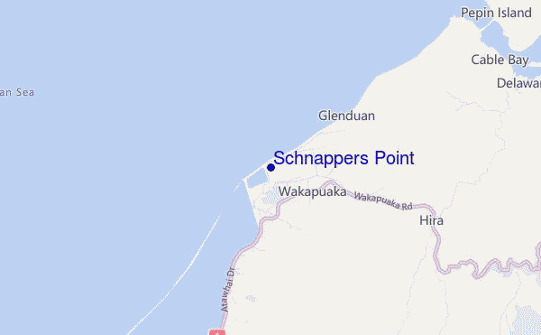 locatiekaart van Schnappers Point
