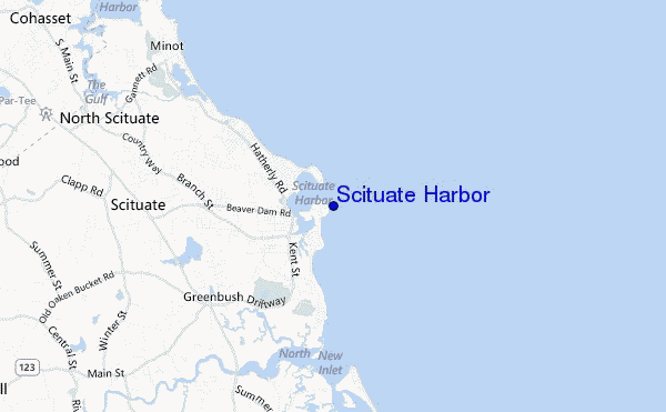 locatiekaart van Scituate Harbor