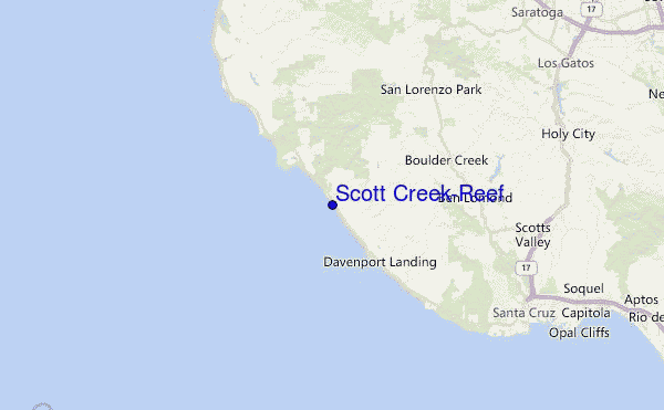 Scott Creek-Reef Location Map
