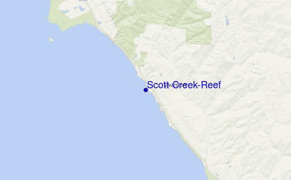locatiekaart van Scott Creek-Reef