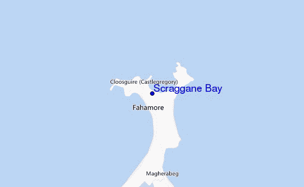 locatiekaart van Scraggane Bay