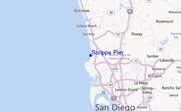Scripps Pier Location Map