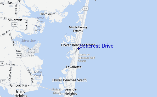 locatiekaart van Seacrest Drive