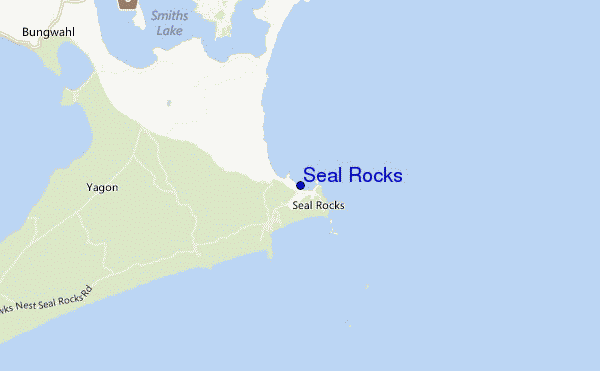locatiekaart van Seal Rocks