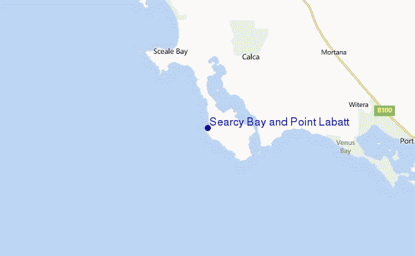 Searcy Bay and Point Labatt Location Map
