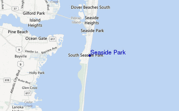 locatiekaart van Seaside Park