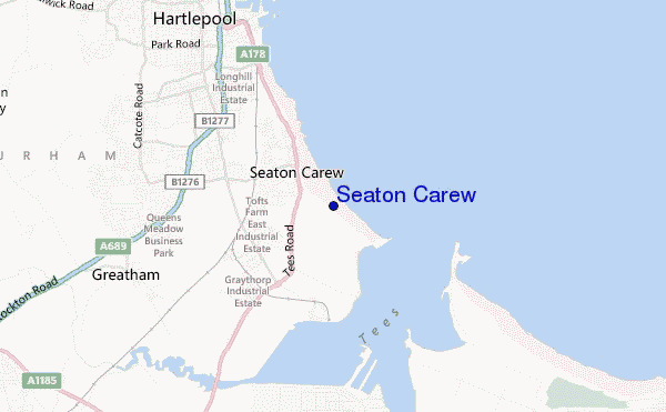 locatiekaart van Seaton Carew