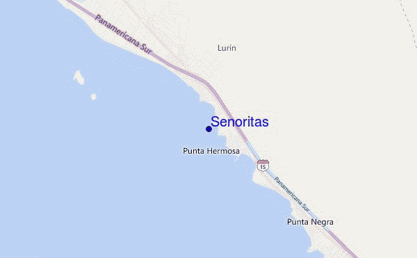 locatiekaart van Señoritas