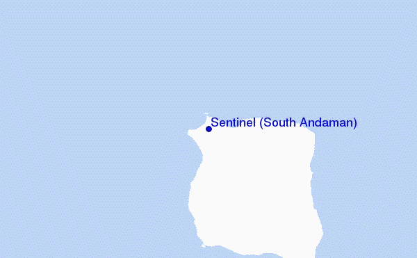 locatiekaart van Sentinel (South Andaman)