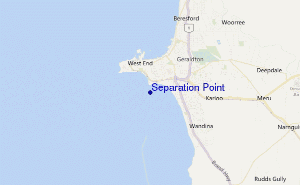 locatiekaart van Separation Point