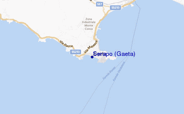 locatiekaart van Serapo (Gaeta)