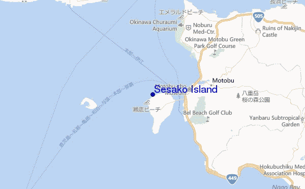 locatiekaart van Sesako Island