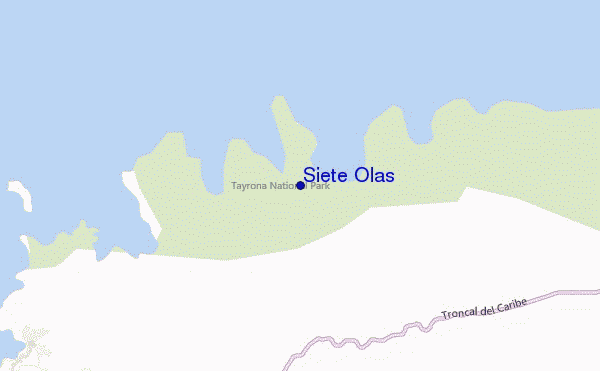 locatiekaart van Siete Olas