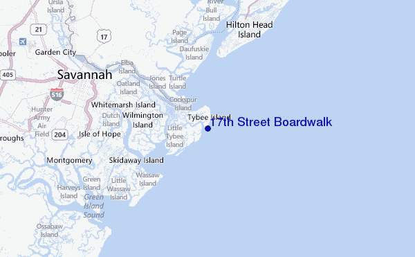17th Street Boardwalk Location Map