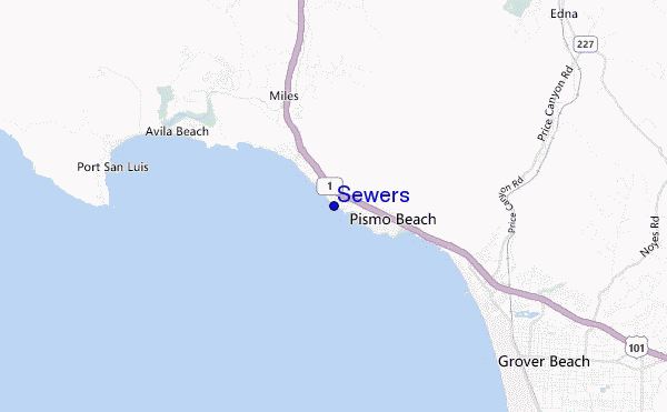 locatiekaart van Sewers