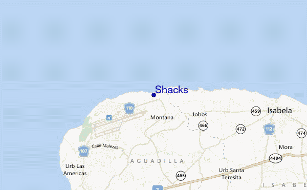 locatiekaart van Shacks